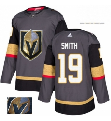 Mens Adidas Vegas Golden Knights 19 Reilly Smith Authentic Gray Fashion Gold NHL Jersey 
