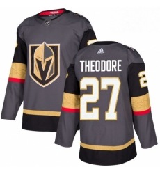 Mens Adidas Vegas Golden Knights 27 Shea Theodore Premier Gray Home NHL Jersey 