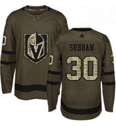 Mens Adidas Vegas Golden Knights 30 Malcolm Subban Authentic Green Salute to Service NHL Jersey 