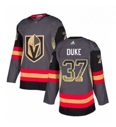 Mens Adidas Vegas Golden Knights 37 Reid Duke Authentic Black Drift Fashion NHL Jersey 