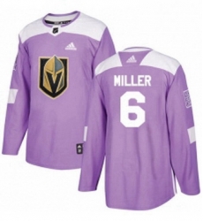 Mens Adidas Vegas Golden Knights 6 Colin Miller Authentic Purple Fights Cancer Practice NHL Jersey 