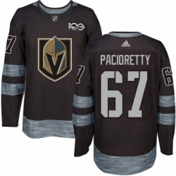 Mens Adidas Vegas Golden Knights 67 Max Pacioretty Authentic Black 1917 2017 100th Anniversary NHL Jersey 