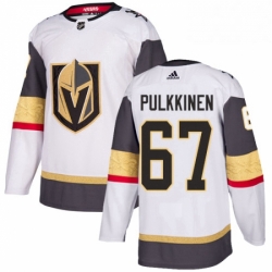 Mens Adidas Vegas Golden Knights 67 Teemu Pulkkinen Authentic White Away NHL Jersey 