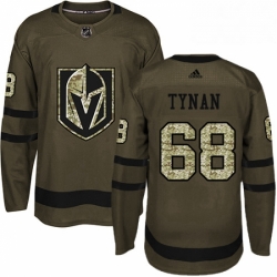 Mens Adidas Vegas Golden Knights 68 TJ Tynan Authentic Green Salute to Service NHL Jersey 
