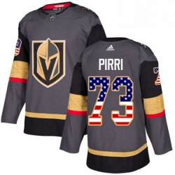 Mens Adidas Vegas Golden Knights 73 Brandon Pirri Authentic Gray USA Flag Fashion NHL Jersey 