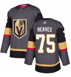 Mens Adidas Vegas Golden Knights 75 Ryan Reaves Authentic Gray Home NHL Jersey