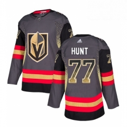 Mens Adidas Vegas Golden Knights 77 Brad Hunt Authentic Black Drift Fashion NHL Jersey 