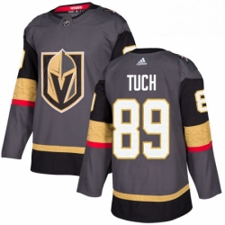 Mens Adidas Vegas Golden Knights 89 Alex Tuch Authentic Gray Home NHL Jersey 