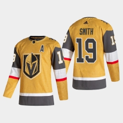 Vegas Golden Knights 19 Reilly Smith Men Adidas 2020 21 Authentic Player Alternate Stitched NHL Jersey Gold