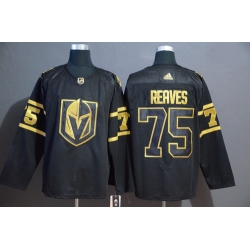 Vegas Golden Knights 75 Ryan Reaves Black With Special Glittery Logo Adidas Jersey