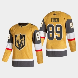 Vegas Golden Knights 89 Alex Tuch Men Adidas 2020 21 Authentic Player Alternate Stitched NHL Jersey Gold