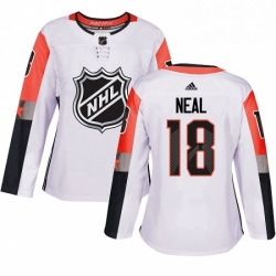 Womens Adidas Vegas Golden Knights 18 James Neal Authentic White 2018 All Star Pacific Division NHL Jersey 