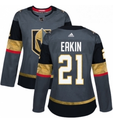 Womens Adidas Vegas Golden Knights 21 Cody Eakin Authentic Gray Home NHL Jersey 