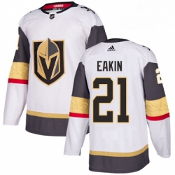 Womens Adidas Vegas Golden Knights 21 Cody Eakin Authentic White Away NHL Jersey 