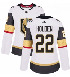 Womens Adidas Vegas Golden Knights 22 Nick Holden Authentic White Away NHL Jersey 