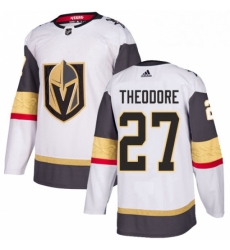Womens Adidas Vegas Golden Knights 27 Shea Theodore Authentic White Away NHL Jersey 
