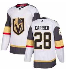 Womens Adidas Vegas Golden Knights 28 William Carrier Authentic White Away NHL Jersey 