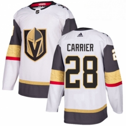 Womens Adidas Vegas Golden Knights 28 William Carrier Authentic White Away NHL Jersey 