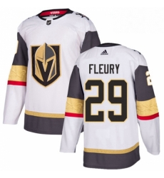 Womens Adidas Vegas Golden Knights 29 Marc Andre Fleury Authentic White Away NHL Jersey 