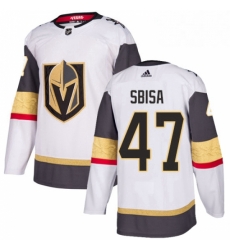 Womens Adidas Vegas Golden Knights 47 Luca Sbisa Authentic White Away NHL Jersey 