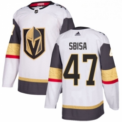 Womens Adidas Vegas Golden Knights 47 Luca Sbisa Authentic White Away NHL Jersey 
