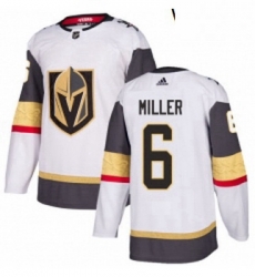 Womens Adidas Vegas Golden Knights 6 Colin Miller Authentic White Away NHL Jersey 
