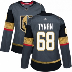 Womens Adidas Vegas Golden Knights 68 TJ Tynan Authentic Gray Home NHL Jersey 