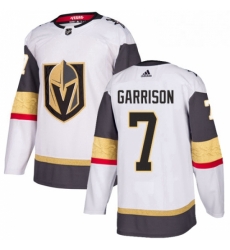 Womens Adidas Vegas Golden Knights 7 Jason Garrison Authentic White Away NHL Jersey 