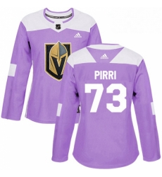 Womens Adidas Vegas Golden Knights 73 Brandon Pirri Authentic Purple Fights Cancer Practice NHL Jersey 