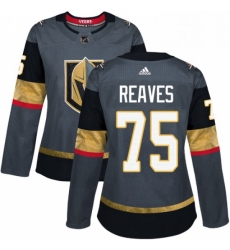 Womens Adidas Vegas Golden Knights 75 Ryan Reaves Authentic Gray Home NHL Jersey 