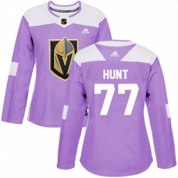 Womens Adidas Vegas Golden Knights 77 Brad Hunt Authentic Purple Fights Cancer Practice NHL Jersey 