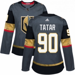 Womens Adidas Vegas Golden Knights 90 Tomas Tatar Authentic Gray Home NHL Jersey 