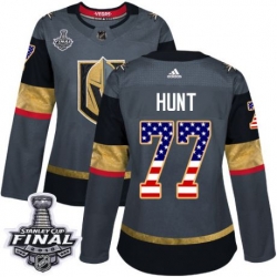 womens brad hunt vegas golden knights jersey gray adidas 77 nhl 2018 stanley cup final authentic usa flag fashion