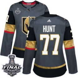 womens brad hunt vegas golden knights jersey gray adidas 77 nhl home 2018 stanley cup final authentic