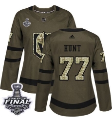 womens brad hunt vegas golden knights jersey green adidas 77 nhl 2018 stanley cup final authentic salute to service
