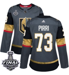 womens brandon pirri vegas golden knights jersey gray adidas 73 nhl home 2018 stanley cup final authentic
