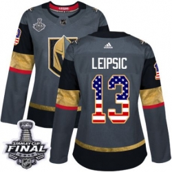 womens brendan leipsic vegas golden knights jersey gray adidas 13 nhl 2018 stanley cup final authentic usa flag fashion