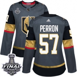 womens david perron vegas golden knights jersey gray adidas 57 nhl home 2018 stanley cup final authentic