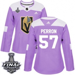 womens david perron vegas golden knights jersey purple adidas 57 nhl 2018 stanley cup final authentic fights cancer practice