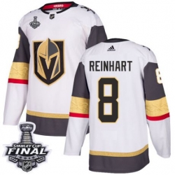 womens griffin reinhart vegas golden knights jersey white adidas 8 nhl away 2018 stanley cup final authentic