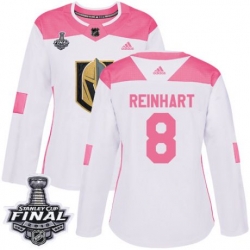 womens griffin reinhart vegas golden knights jersey white pink adidas 8 nhl 2018 stanley cup final authentic fashion