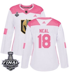womens james neal vegas golden knights jersey white pink adidas 18 nhl 2018 stanley cup final authentic fashion