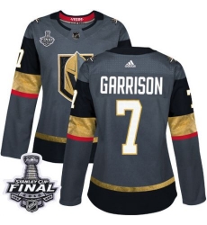 womens jason garrison vegas golden knights jersey gray adidas 7 nhl home 2018 stanley cup final authentic