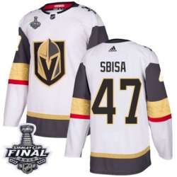 womens luca sbisa vegas golden knights jersey white adidas 47 nhl away 2018 stanley cup final authentic