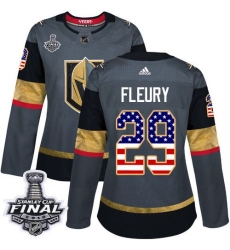 womens marc andre fleury vegas golden knights jersey gray adidas 29 nhl 2018 stanley cup final authentic usa flag fashion