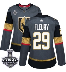 womens marc andre fleury vegas golden knights jersey gray adidas 29 nhl home 2018 stanley cup final authentic