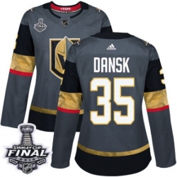 womens oscar dansk vegas golden knights jersey gray adidas 35 nhl home 2018 stanley cup final authentic