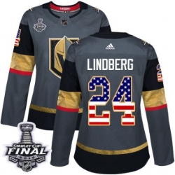 womens oscar lindberg vegas golden knights jersey gray adidas 24 nhl 2018 stanley cup final authentic usa flag fashion