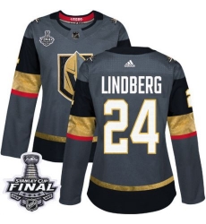womens oscar lindberg vegas golden knights jersey gray adidas 24 nhl home 2018 stanley cup final authentic