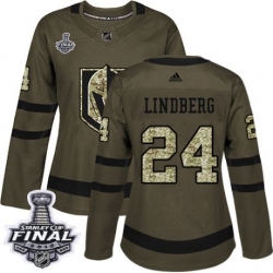 womens oscar lindberg vegas golden knights jersey green adidas 24 nhl 2018 stanley cup final authentic salute to service
